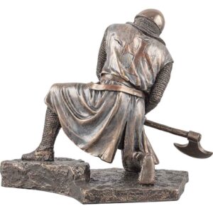 Kneeling Knights Templar with Axe Statue