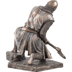 Kneeling Knights Templar with Axe Statue