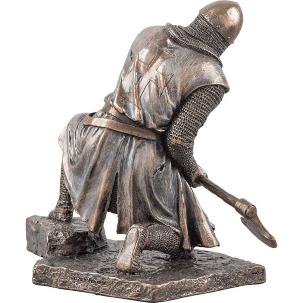 Kneeling Knights Templar with Axe Statue