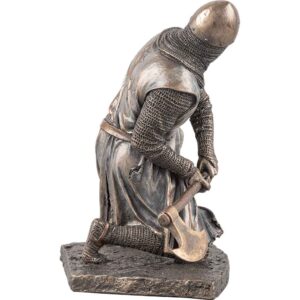 Kneeling Knights Templar with Axe Statue
