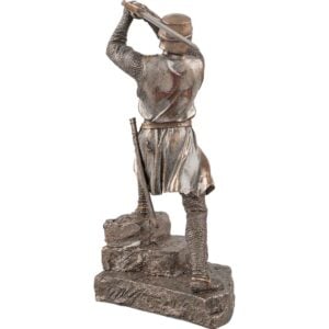 Knights Templar with Two Handed Sword Statue