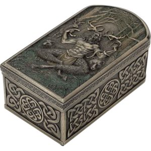 Celtic Cernunnos Bronze Trinket Box