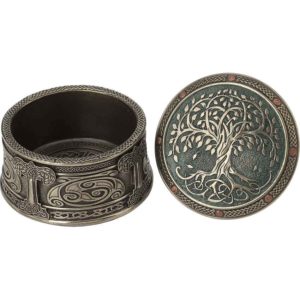 Round Tree of Life Bronze Trinket Box