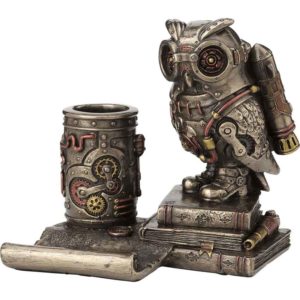 Steampunk Owl Phone and Pen Holder