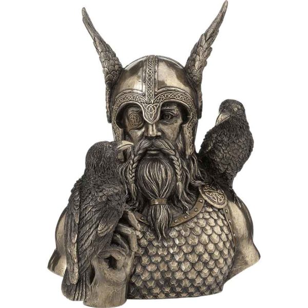 Norse God Odin Bust Statue