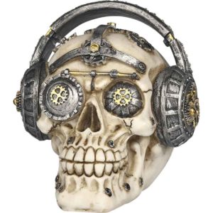 Steampunk Headset Skull Statue