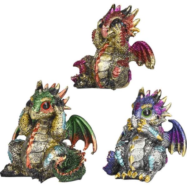 No Evil Dragon Figurine Set