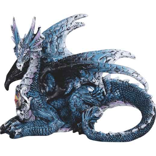 Bejeweled Blue Dragon Figurine