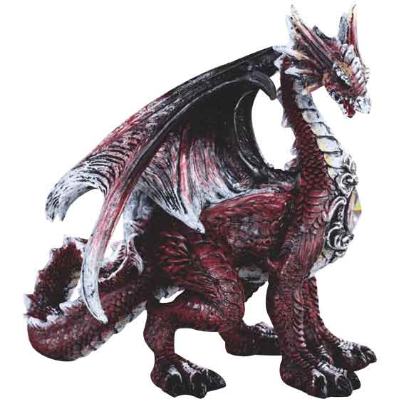Bejeweled Red Dragon Figurine