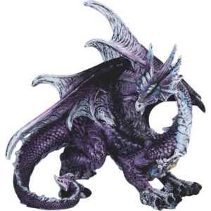Bejeweled Purple Dragon Figurine
