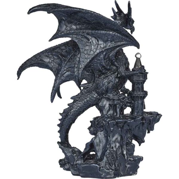 Perched Stone Dragon on Castle Statue
