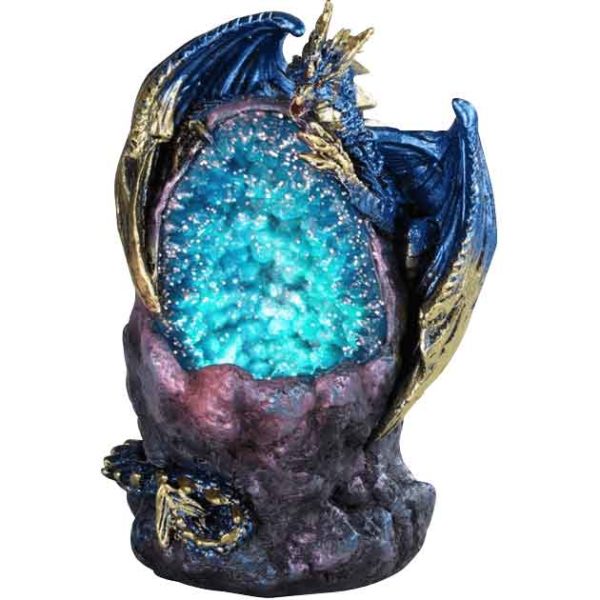 Blue Dragon with LED Crystal Stone Statue