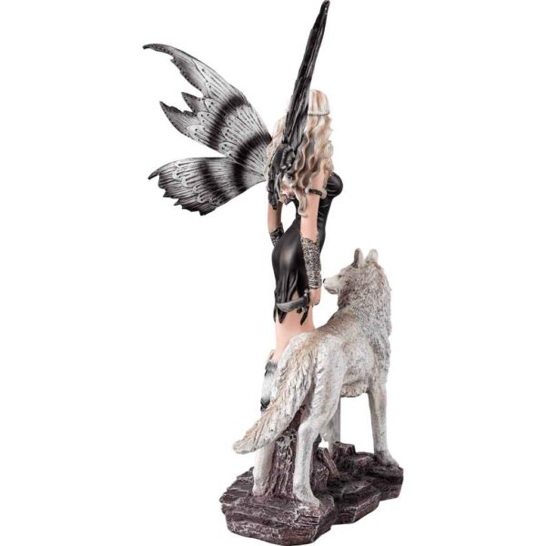 Spirit Fairy with Wolf Statue