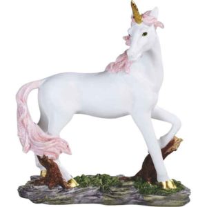 Standing Pink Mane Unicorn Statue