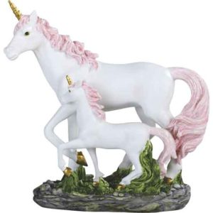Unicorn with Child Statue