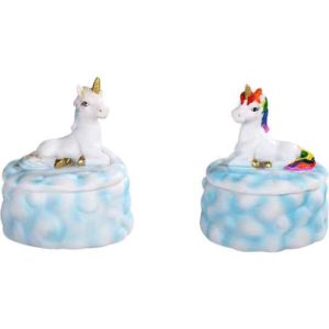 Rainbow Mane Unicorn Trinket Box Set
