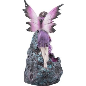 Purple Fairy and Dragon Crystal Statue