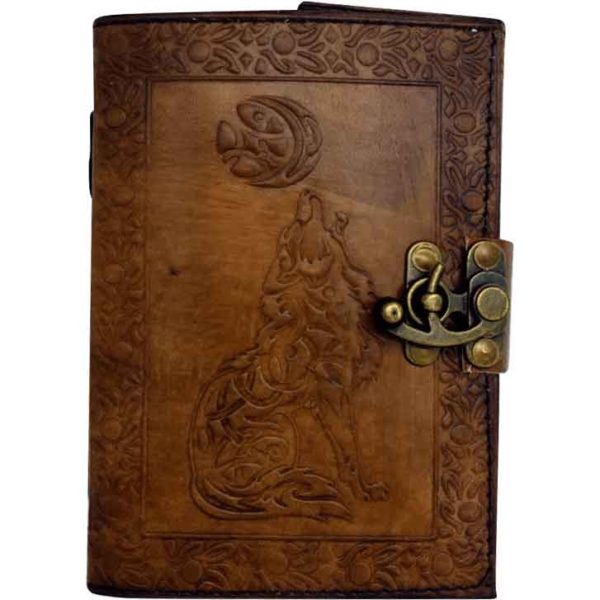 Celtic Wolf Leather Journal
