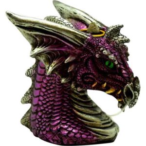 Purple Dragon Bust Backflow Incense Burner