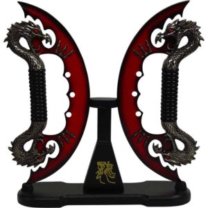 Dual Red Dragon Blades