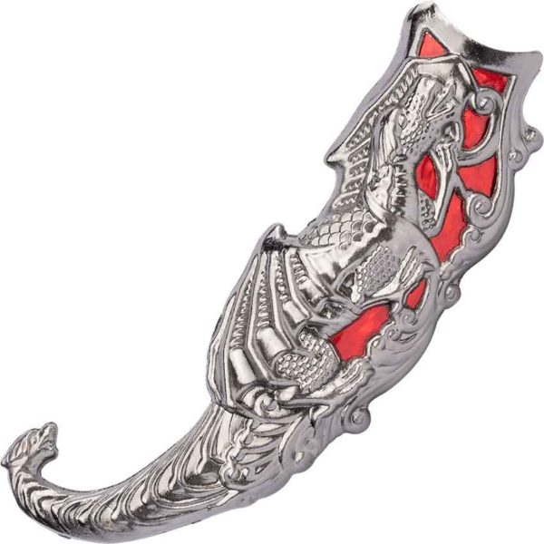 Small Ornate Dragon Dagger with Red Scabbard