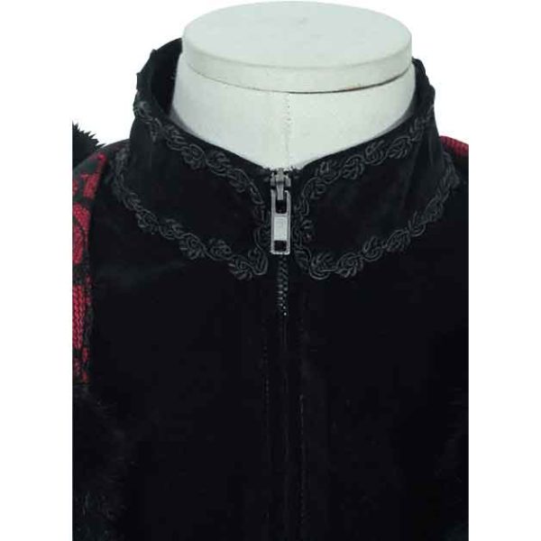 Gothic Hooded Long Paisley Coat
