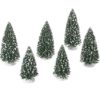 Set of 6 Frosted Pine Grove - Christmas Village Trees by Department 56
