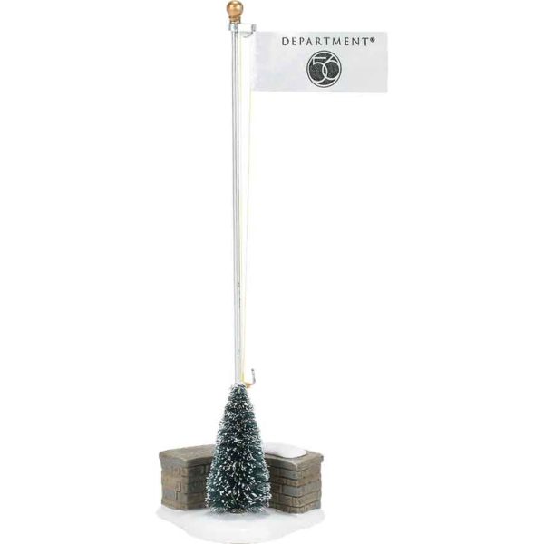 Department 56 Flag - Christmas Village Accessories