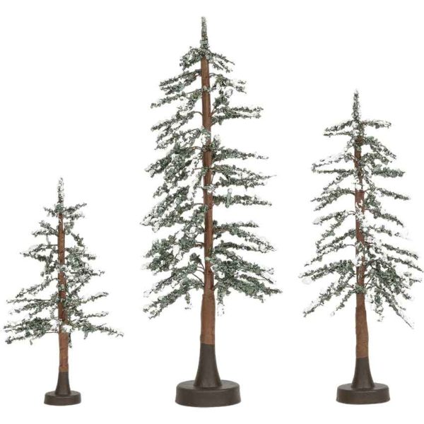 Snowy Lodge Pines - Christmas Village Trees by Department 56