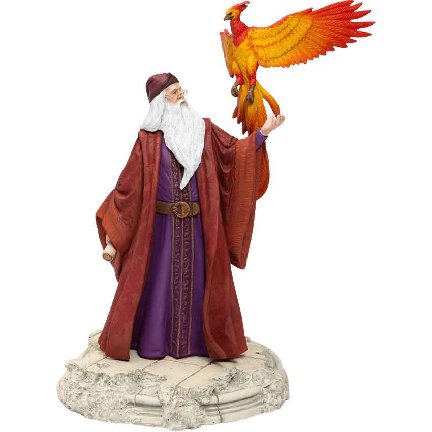 Dumbledore with Fawkes Figurine