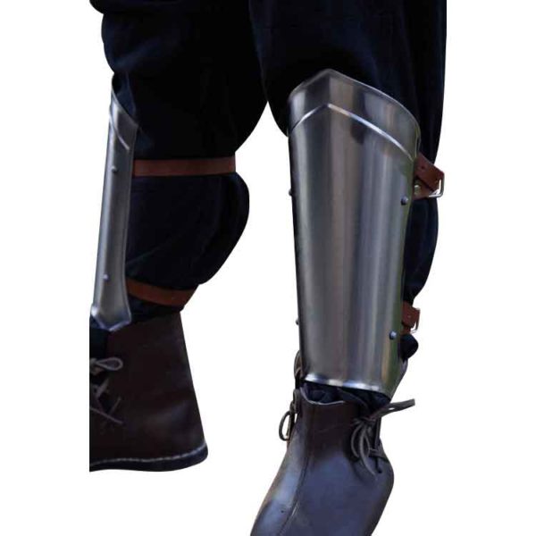 Scout Leg Guards - Polished Steel