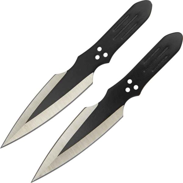 Black Tri-Dot Throwing Knife Duo