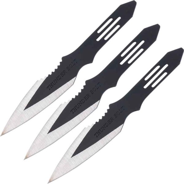 Set of 3 Thunder Bolt Throwing Knives