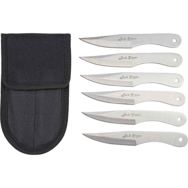 Set of 6 Jack Ripper Throwing Knives - 5.5 Inches