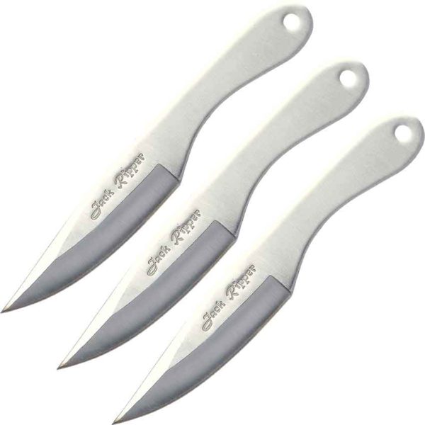 Silver Jack Ripper Throwing Knife Trio - 6.5 Inches