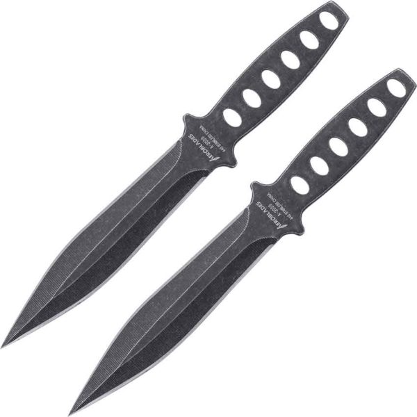 2 Piece Stonewashed Wing Throwing Knives
