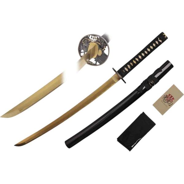Golden Blade Samurai Wakizashi
