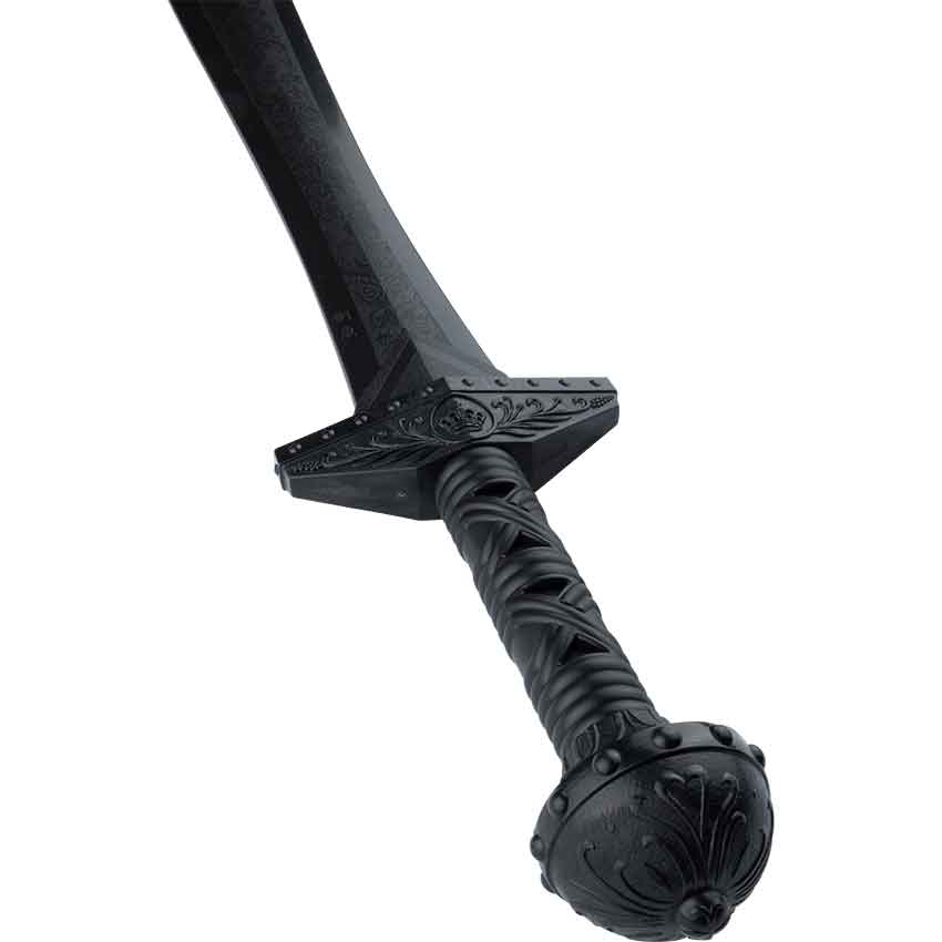 Black Polypropylene Battle Sword - 37 Inch Medieval Style Training Weapon