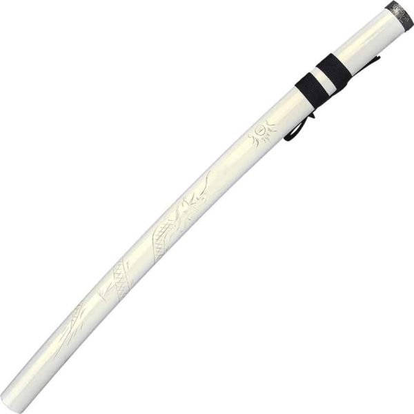 White Carved Dragon Sword Set