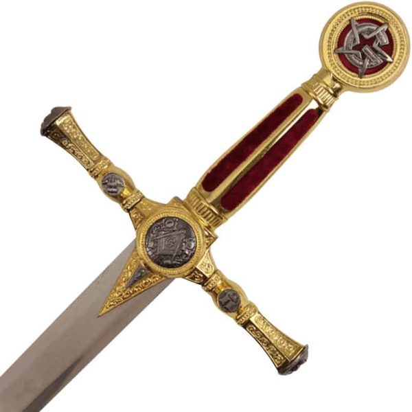 Red Masonic Short Sword
