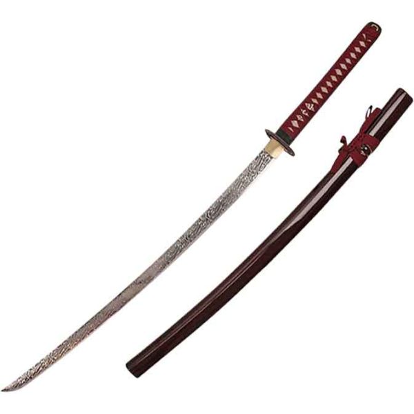 Red Wave Dragon Katana