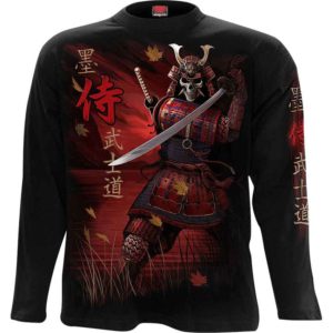 Skeleton Samurai Long Sleeve T-Shirt
