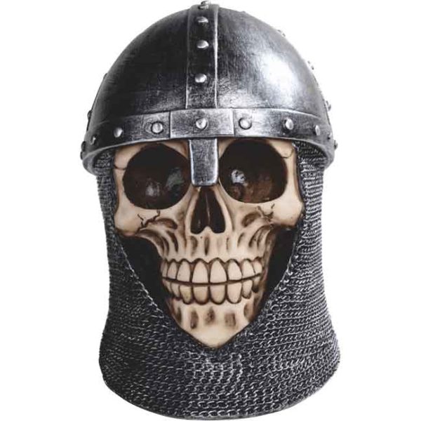Medieval Warrior Skull Statue