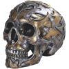 Gold and Silver Tattoo Skull Statue