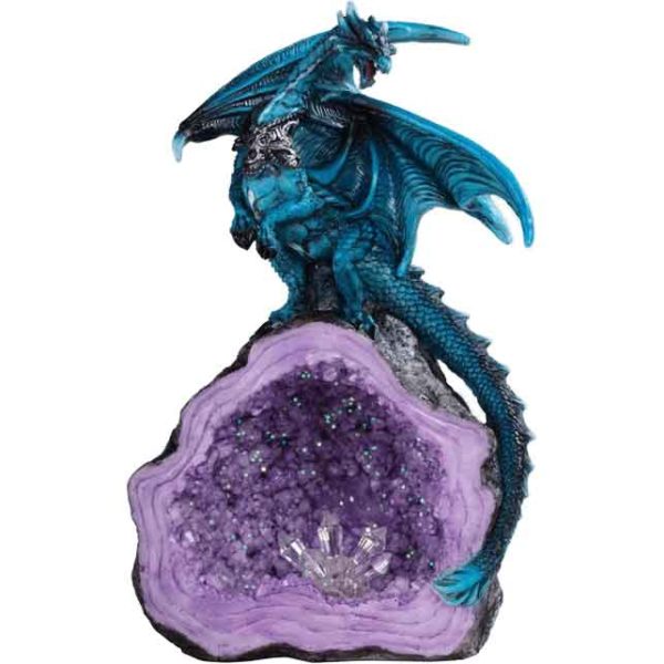 Blue Dragon with Purple Crystal Cave