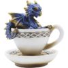 Blue Dragon in Teacup Statue