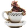 Red Dragon in Teacup Statue