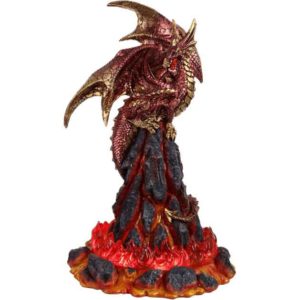 Red Dragon on Lava Spire Statue