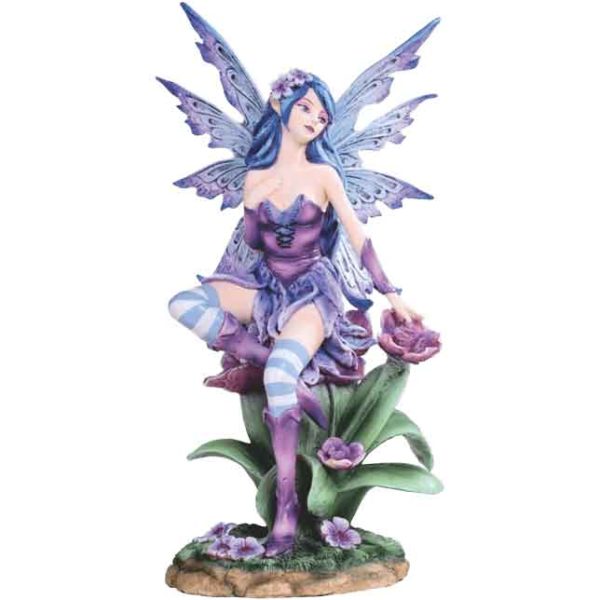 Purple Flower Fairy Statue