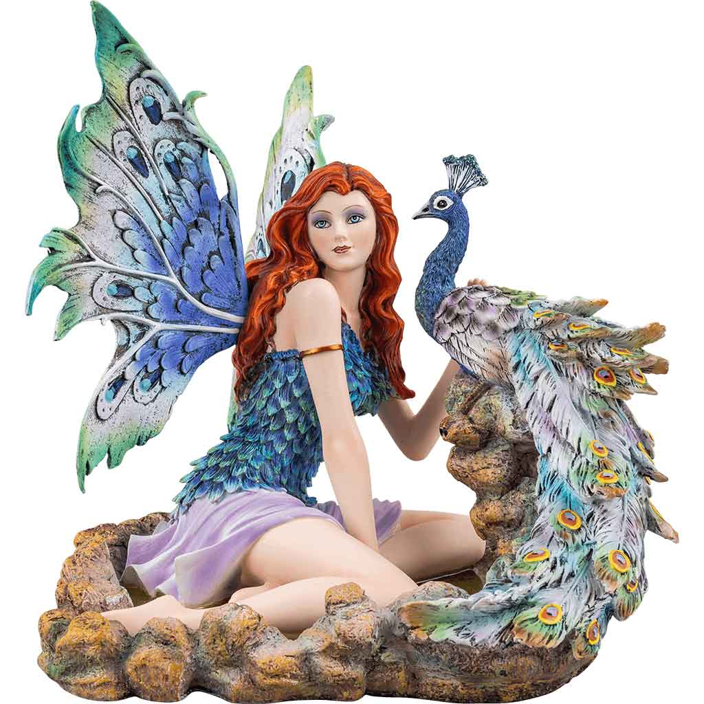 Peacock Fairy with Peacock Statue